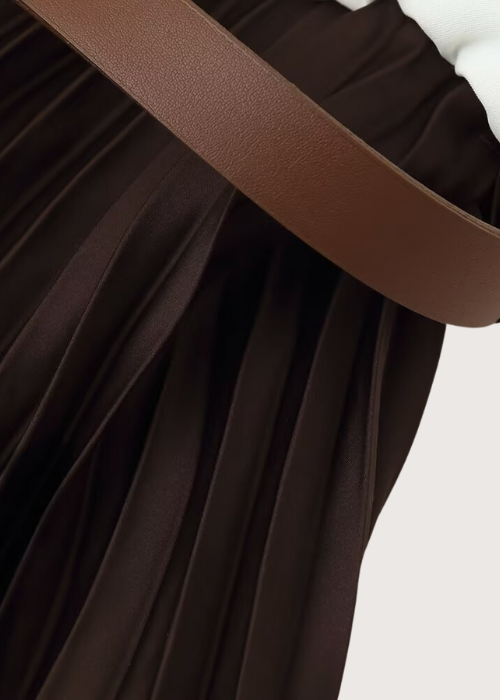 Harlow Pleated Set brown