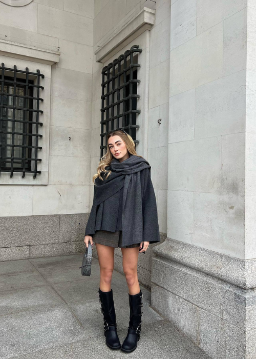 Ortegua Cape Jacket Grey