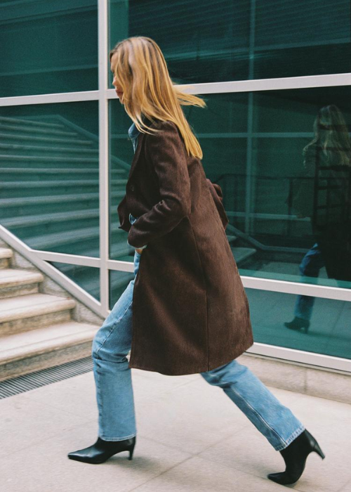 Harper Suede Coat brown