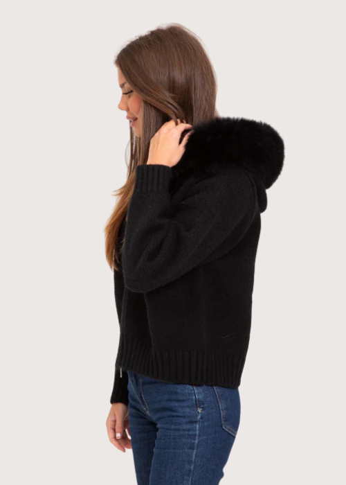 Azara Fur-Trime Jacket black